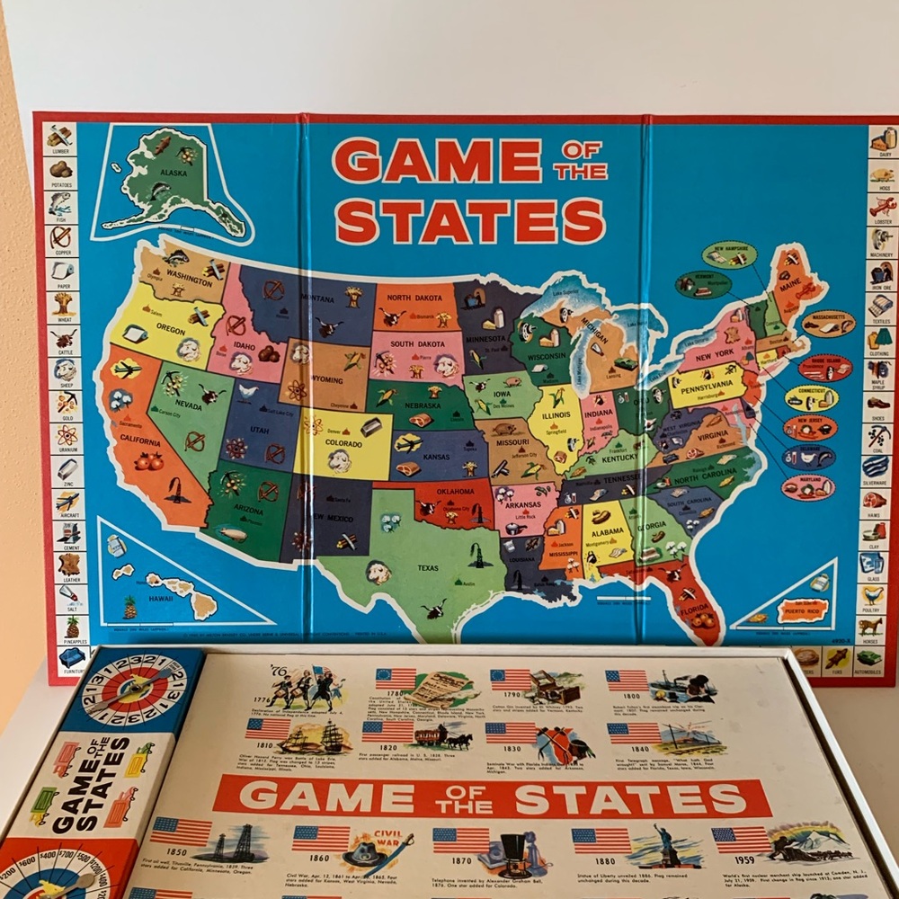 Vintage Milton, Bradley 1960 board game “game of the state”